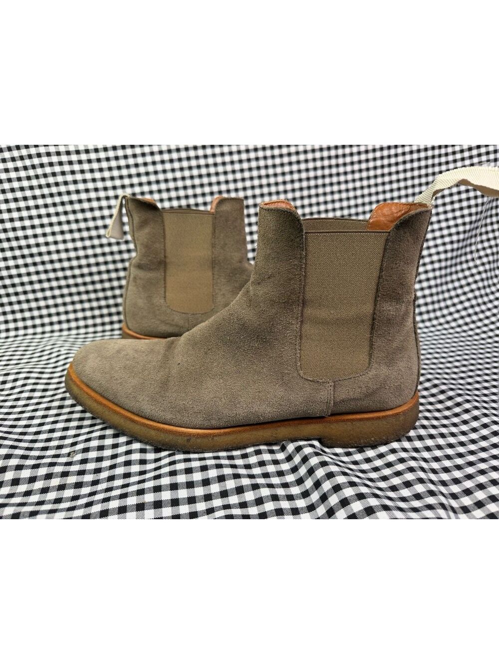 Common Projects Chelsea Boots Grey Suede EU 37 Crepe Sole Italian Designer Shoes